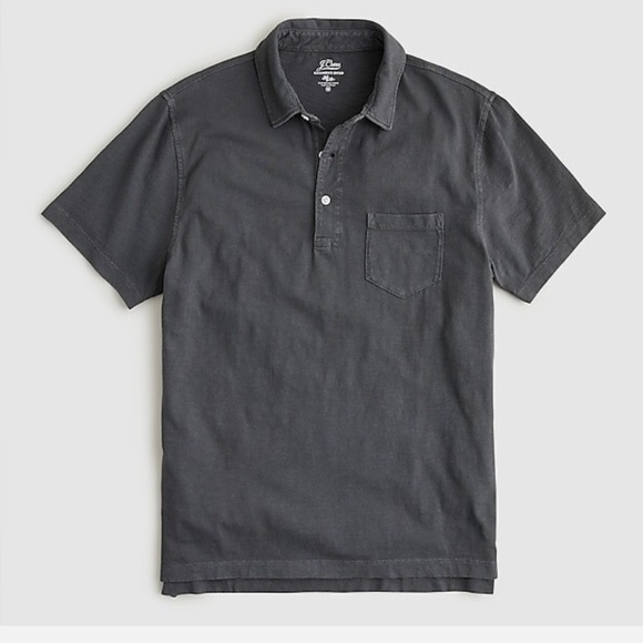 J. Crew Other - $85 J.CREW Garment-dyed slub cotton pocket polo shirt in gray M
